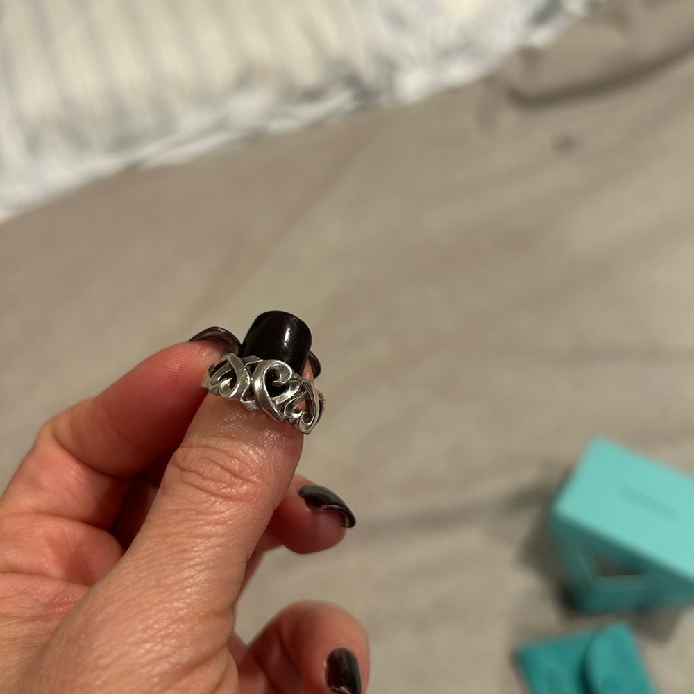 Tiffany & Co. Silver Heart Motif Ring - Picture 4 of 5
